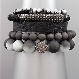 Black Matte Stackable Bracelet